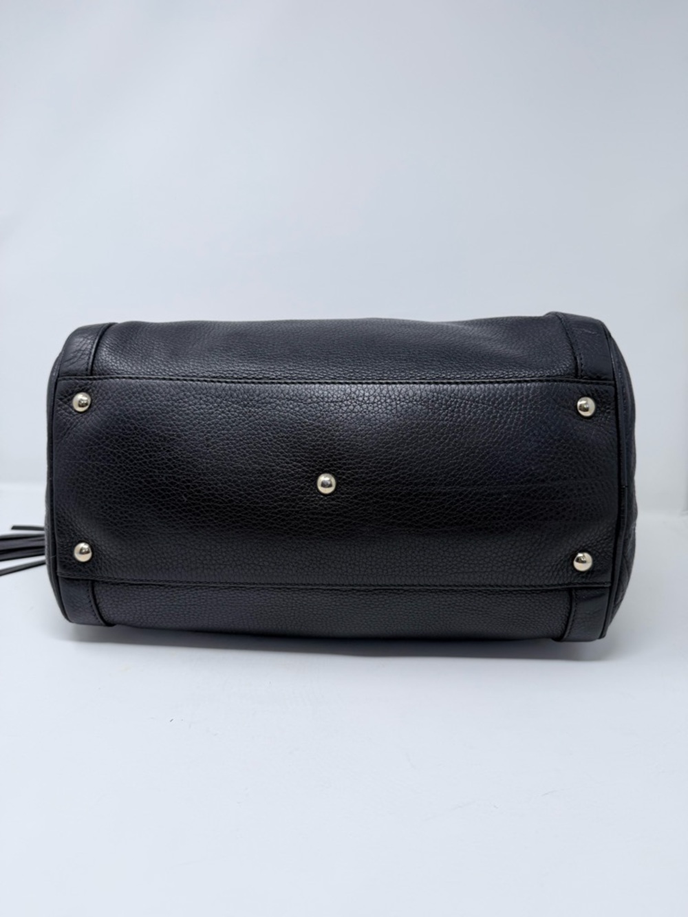 Gucci Black Pebbled Leather Barrel Hobo Satchel - Picture 4 of 10